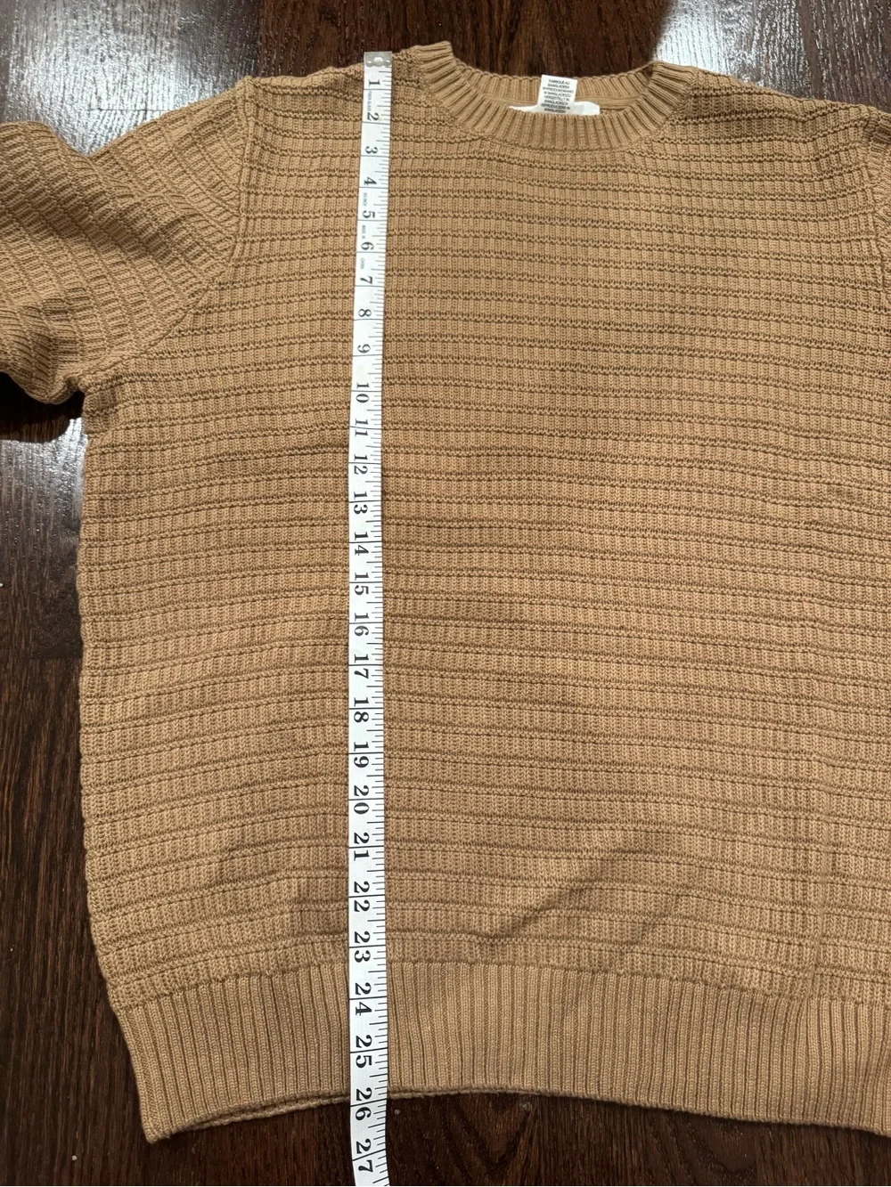 NWT Wilt 100% Cotton Crewneck Sweater, Tan, Size Large